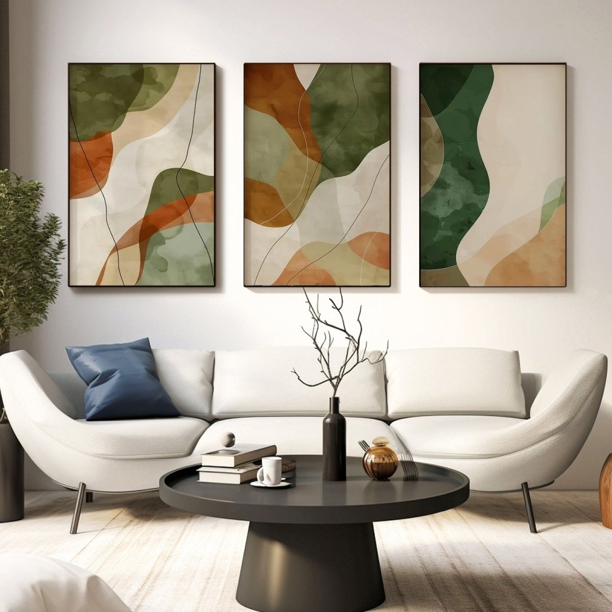 Abstract Painting SET OF 3 RAB965 - royalbrushart
