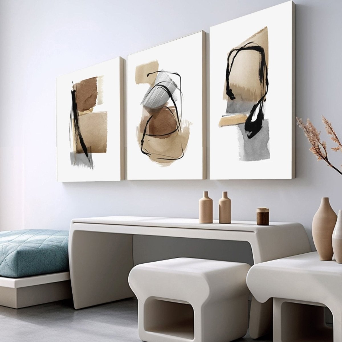Abstract Painting SET OF 3 RAB971 - royalbrushart
