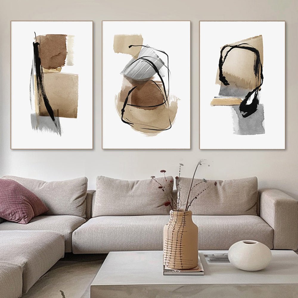 Abstract Painting SET OF 3 RAB971 - royalbrushart