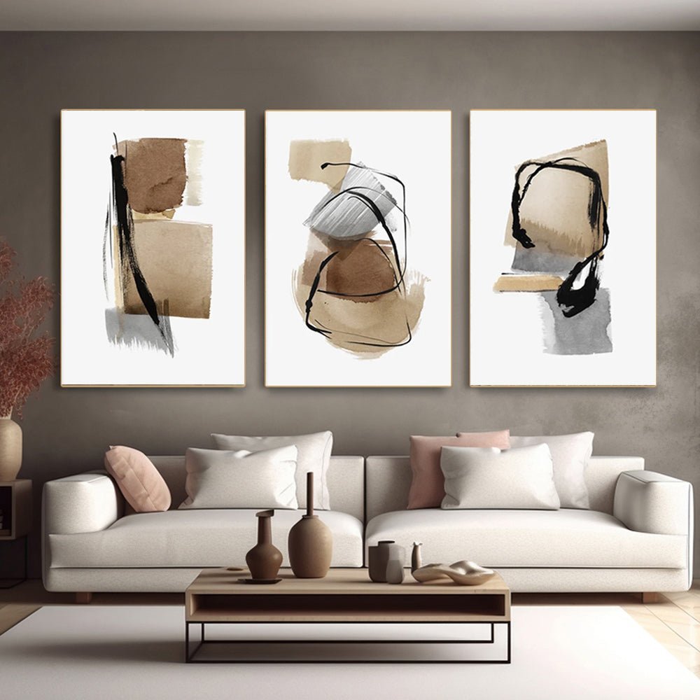 Abstract Painting SET OF 3 RAB971 - royalbrushart