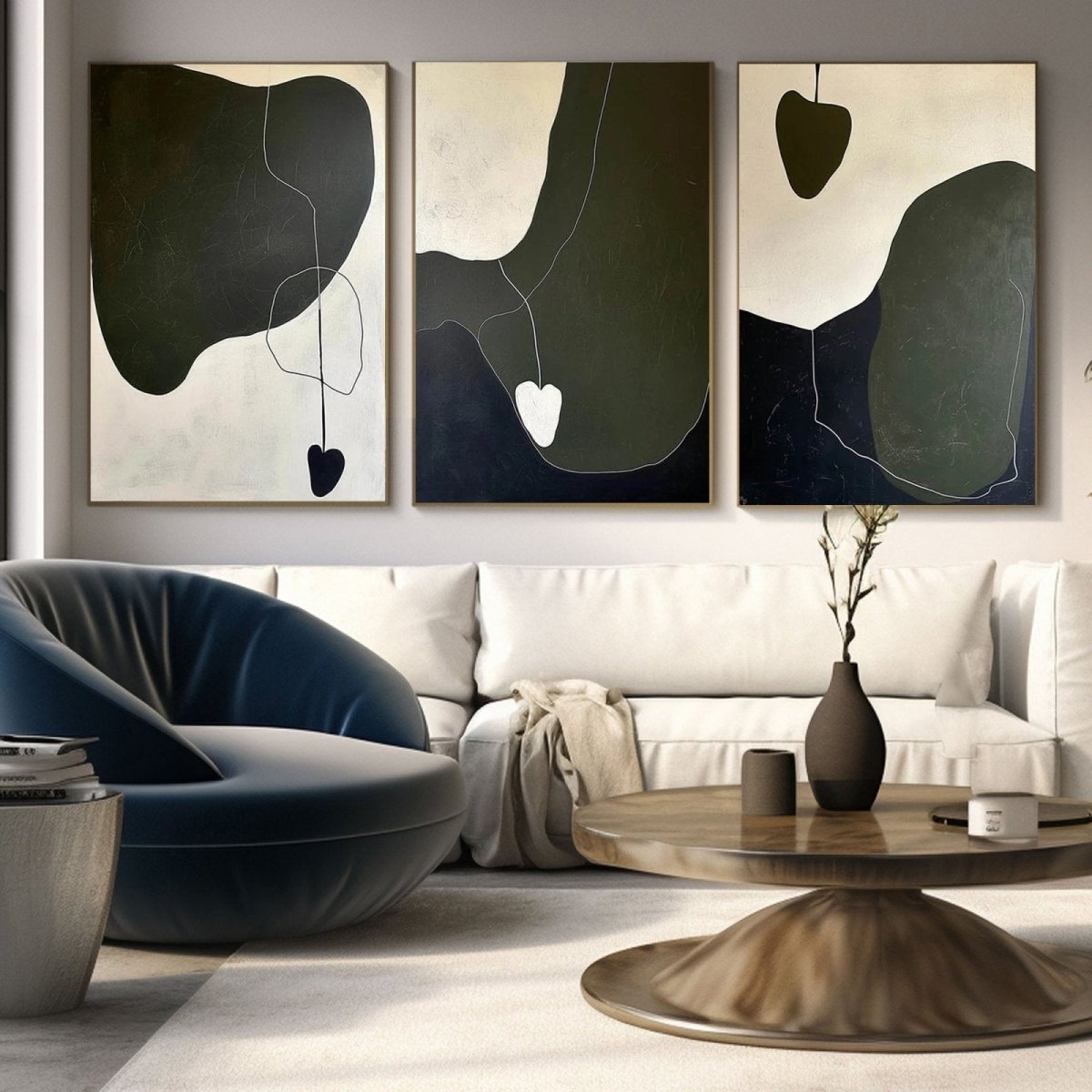 Abstract Painting SET OF 3 RAB963 - royalbrushart