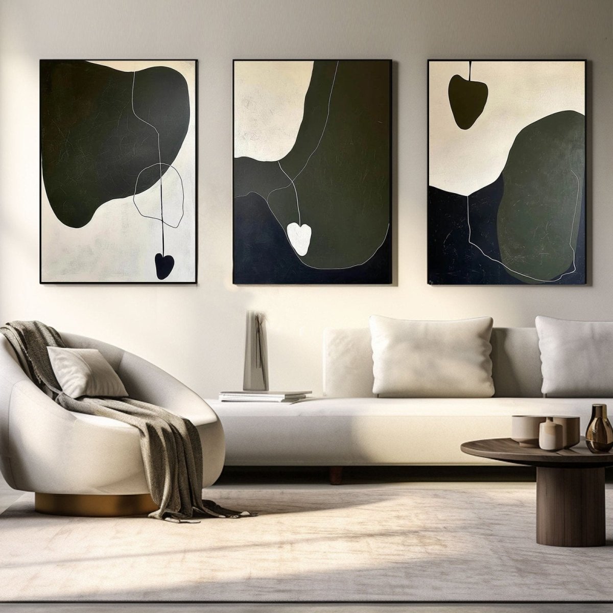 Abstract Painting SET OF 3 RAB963 - royalbrushart