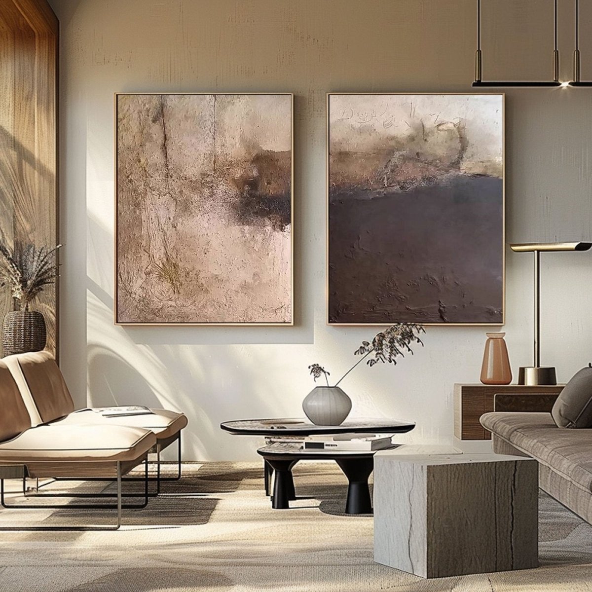 Abstract Painting Set Of 2 RAB885 - royalbrushart