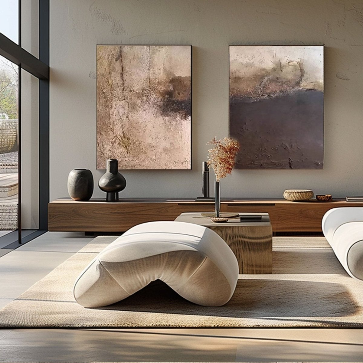 Abstract Painting Set Of 2 RAB885 - royalbrushart