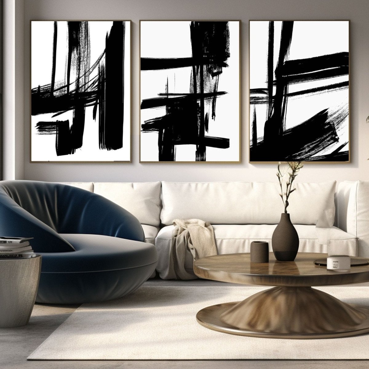 Abstract Painting SET OF 3 RAB983 - royalbrushart