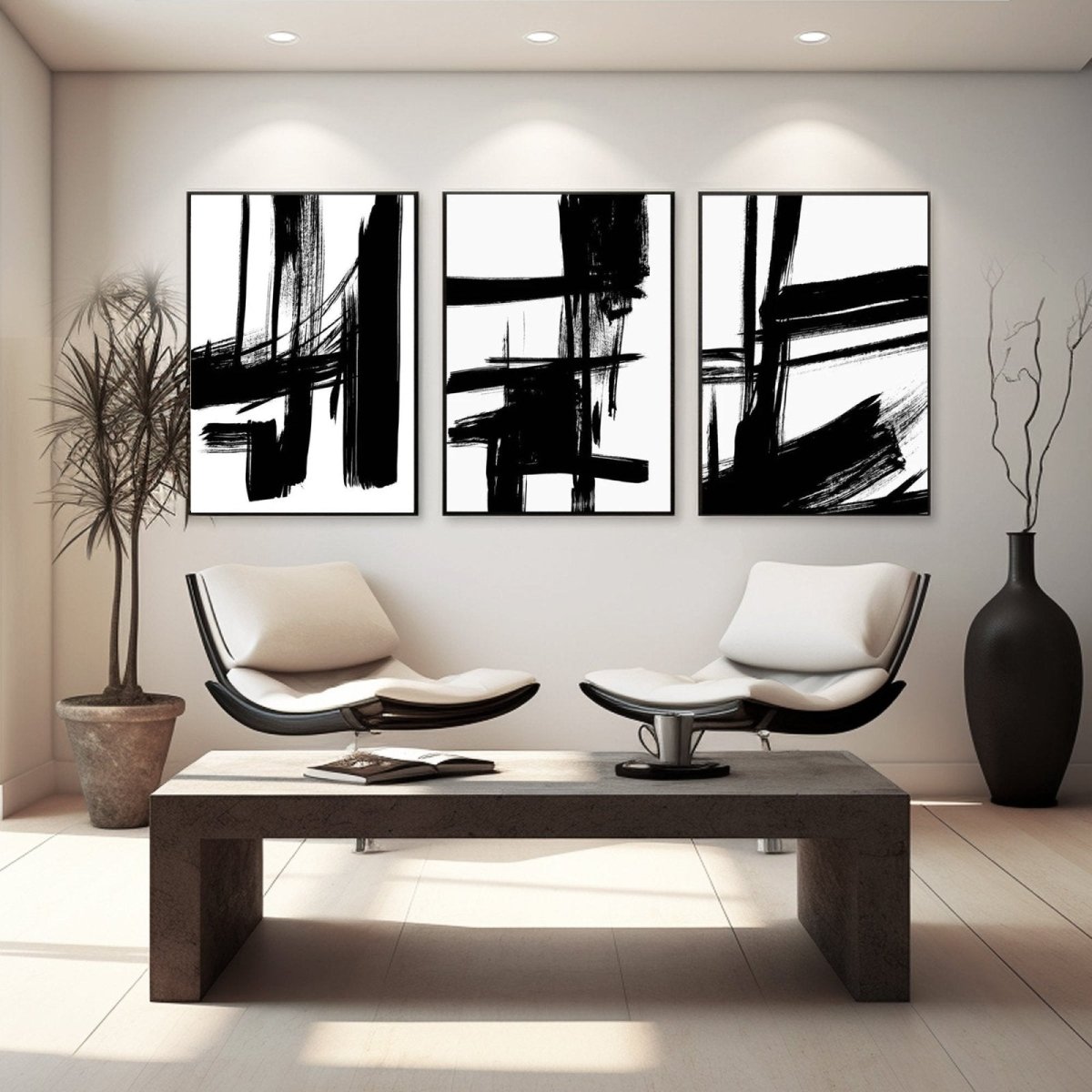 Abstract Painting SET OF 3 RAB983 - royalbrushart