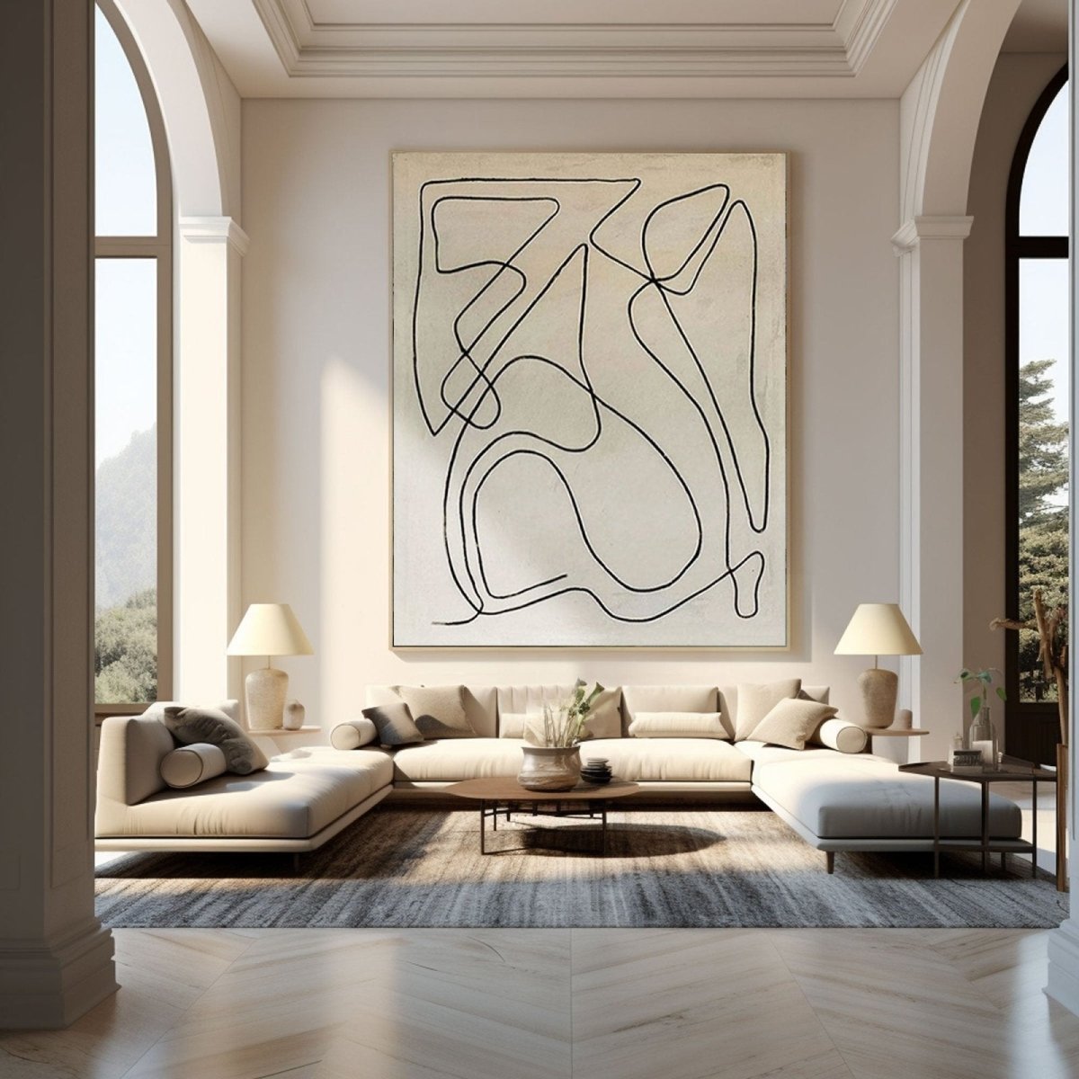 Contemporary Minimalist Art RAB767 - royalbrushart