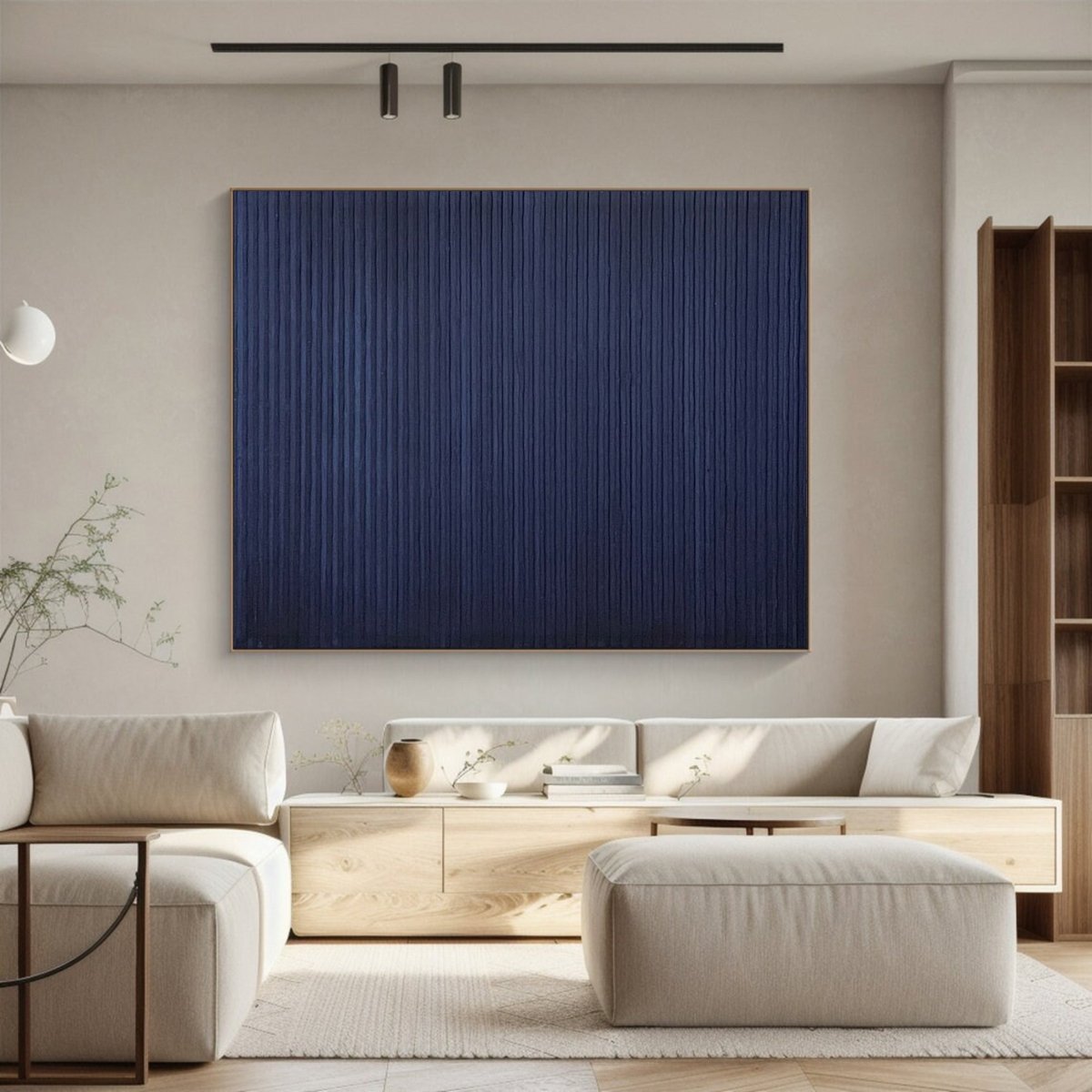 Deep Blue Minimalist Painting RAB100 - royalbrushart