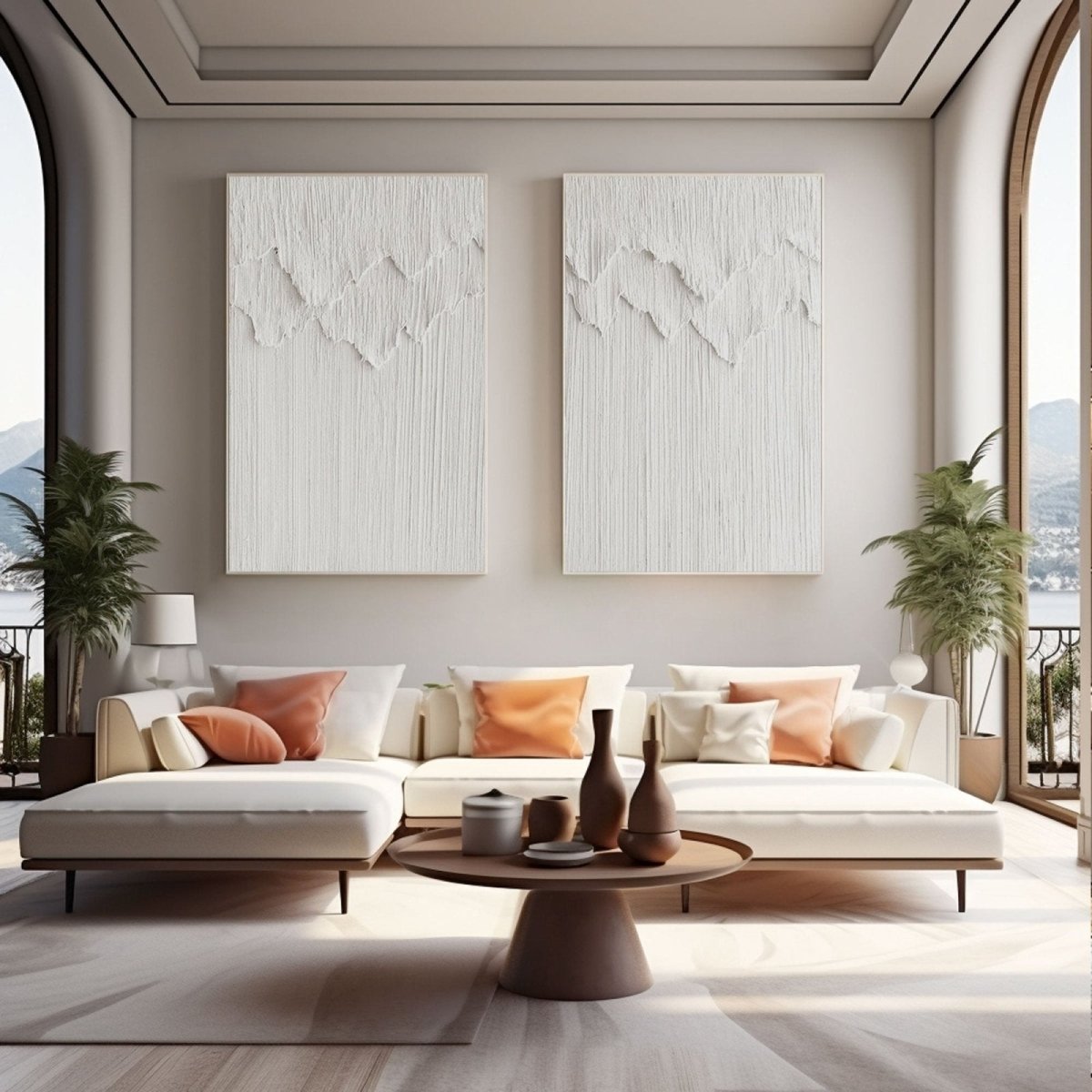 Abstract Painting Set Of 2 RAB776 - royalbrushart