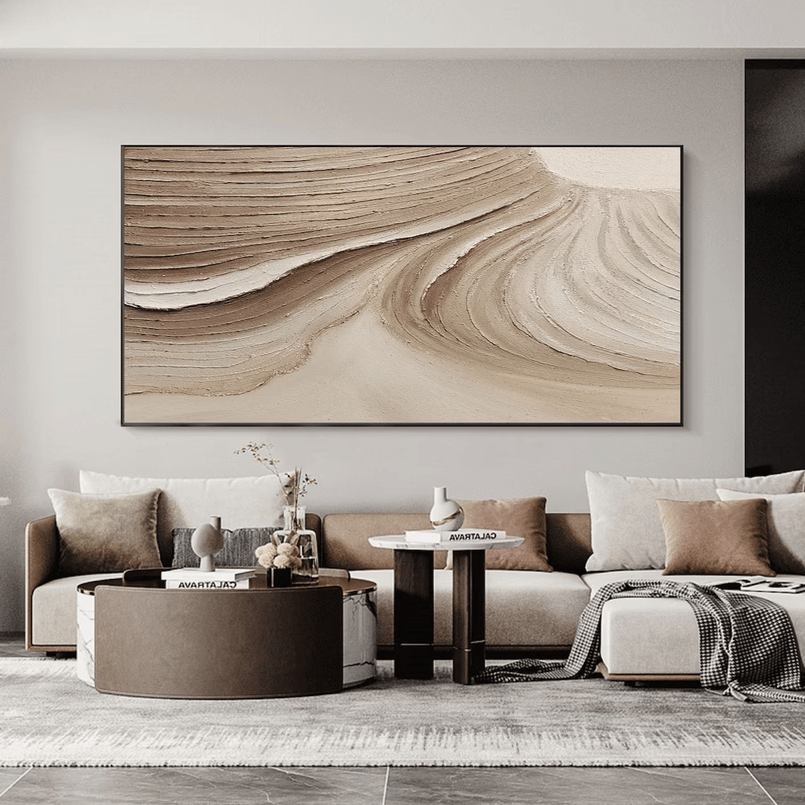 Earthy Tone Textured Wall Art RAB073 - royalbrushart