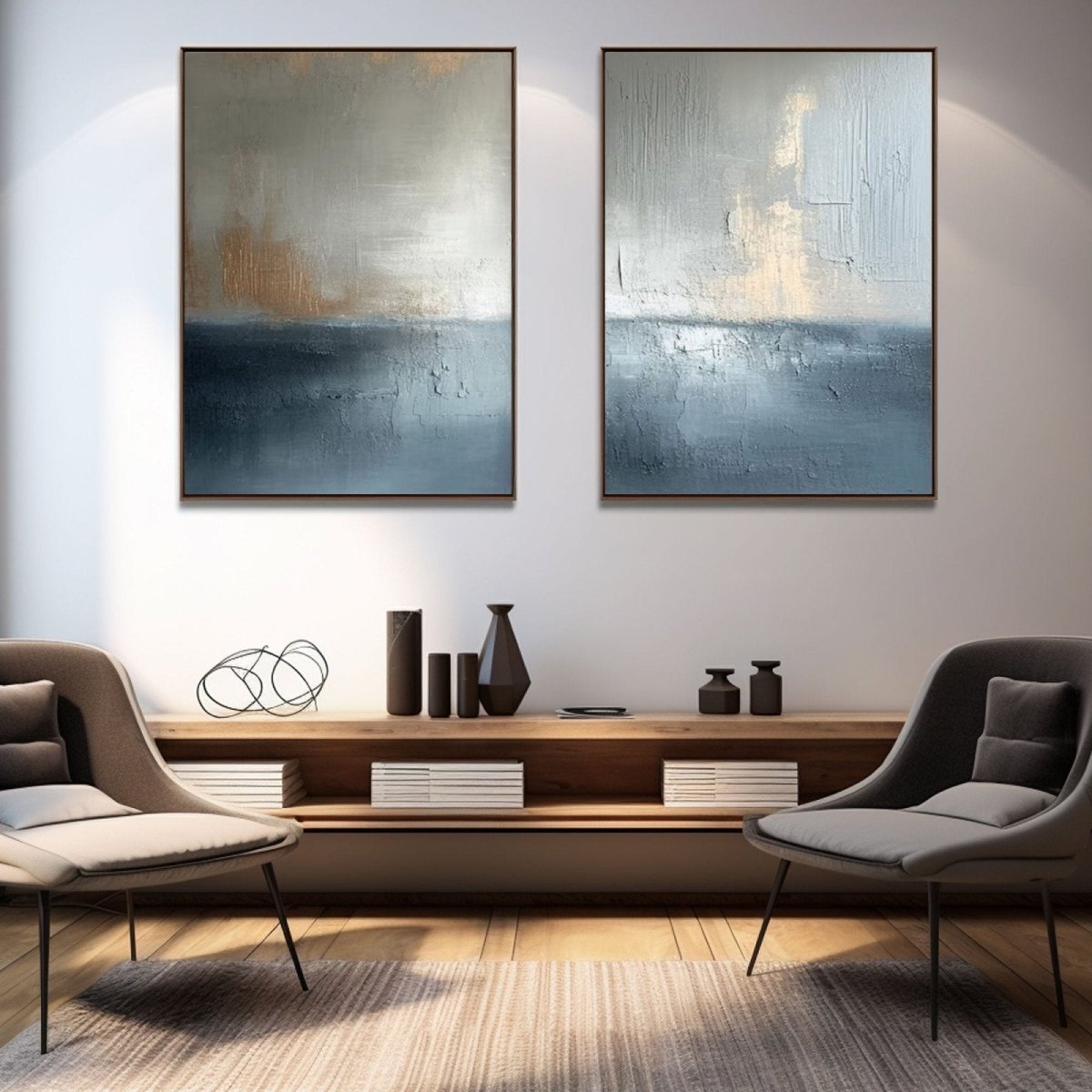 Abstract Painting Set of 2 RAB286 - royalbrushart