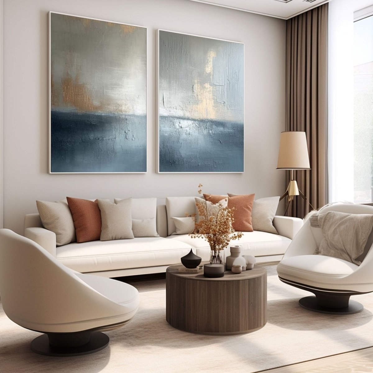 Abstract Painting Set of 2 RAB286 - royalbrushart