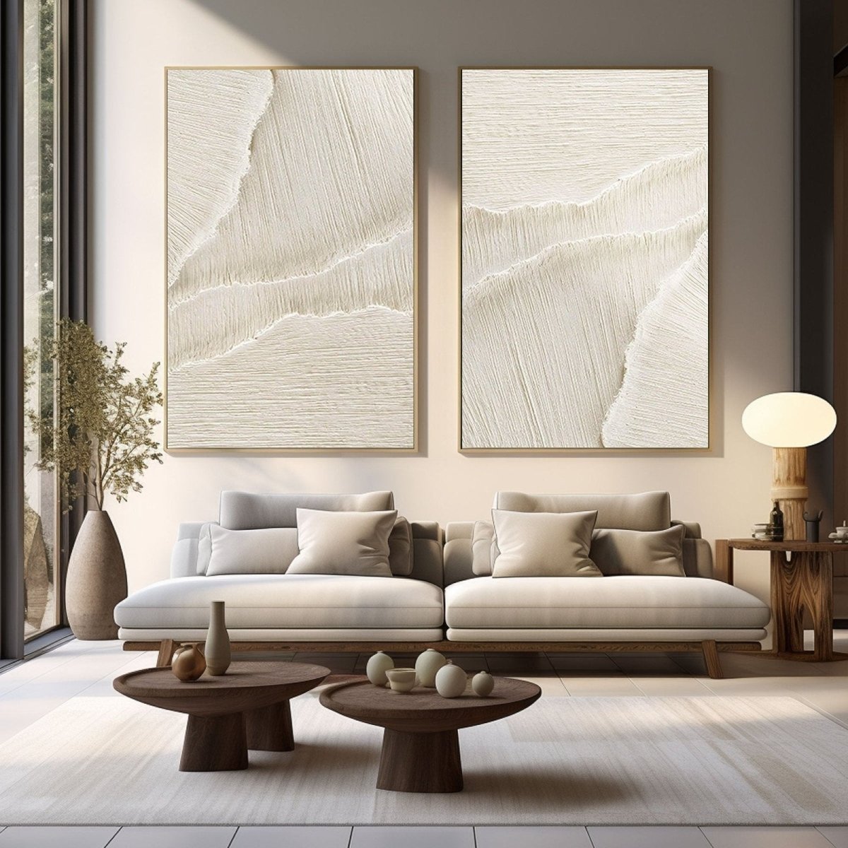 Plaster Art Texture Painting Set Of 2 RAB803 - royalbrushart