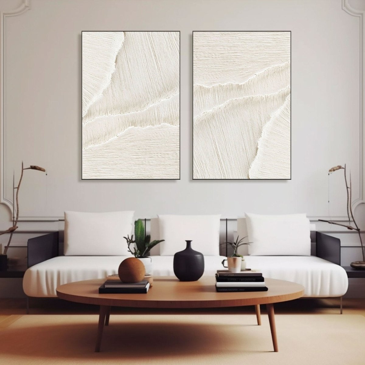 Plaster Art Texture Painting Set Of 2 RAB803 - royalbrushart