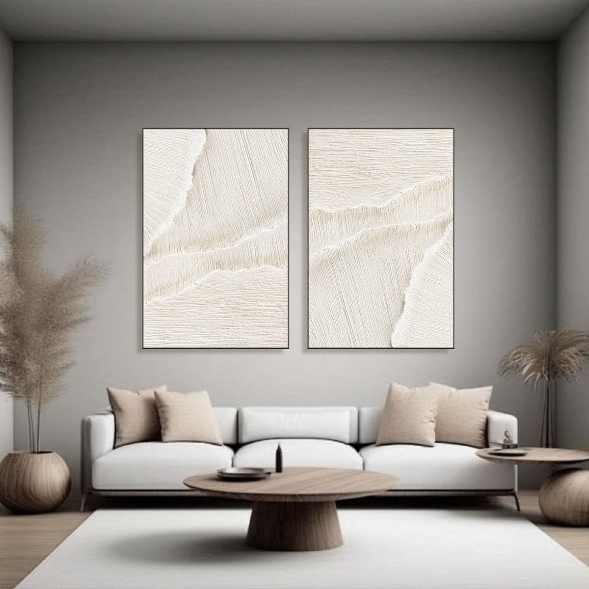 Plaster Art Texture Painting Set Of 2 RAB803 - royalbrushart