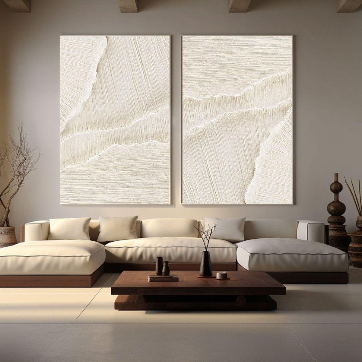 Plaster Art Texture Painting Set Of 2 RAB803 - royalbrushart