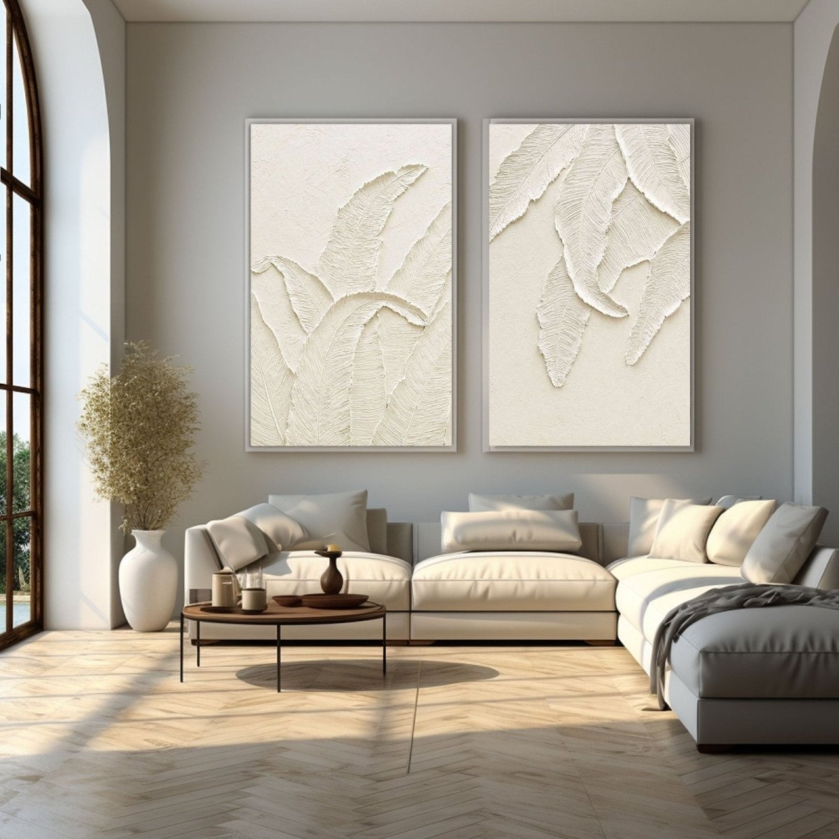 Contemporary Minimalist Art Set Of 2 RAB801 - royalbrushart