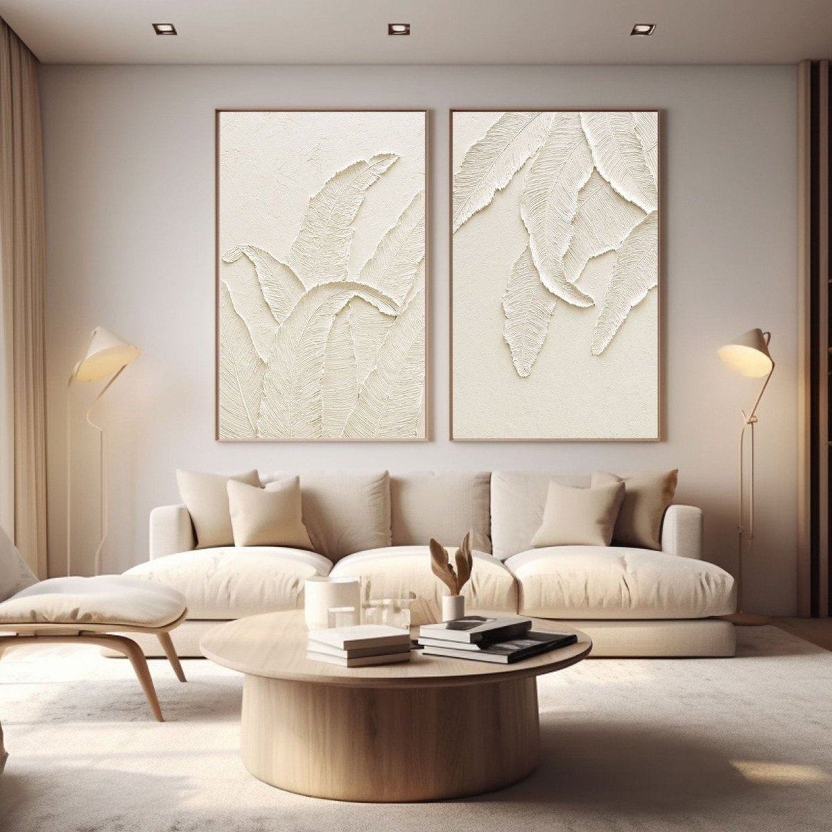 Contemporary Minimalist Art Set Of 2 RAB801 - royalbrushart