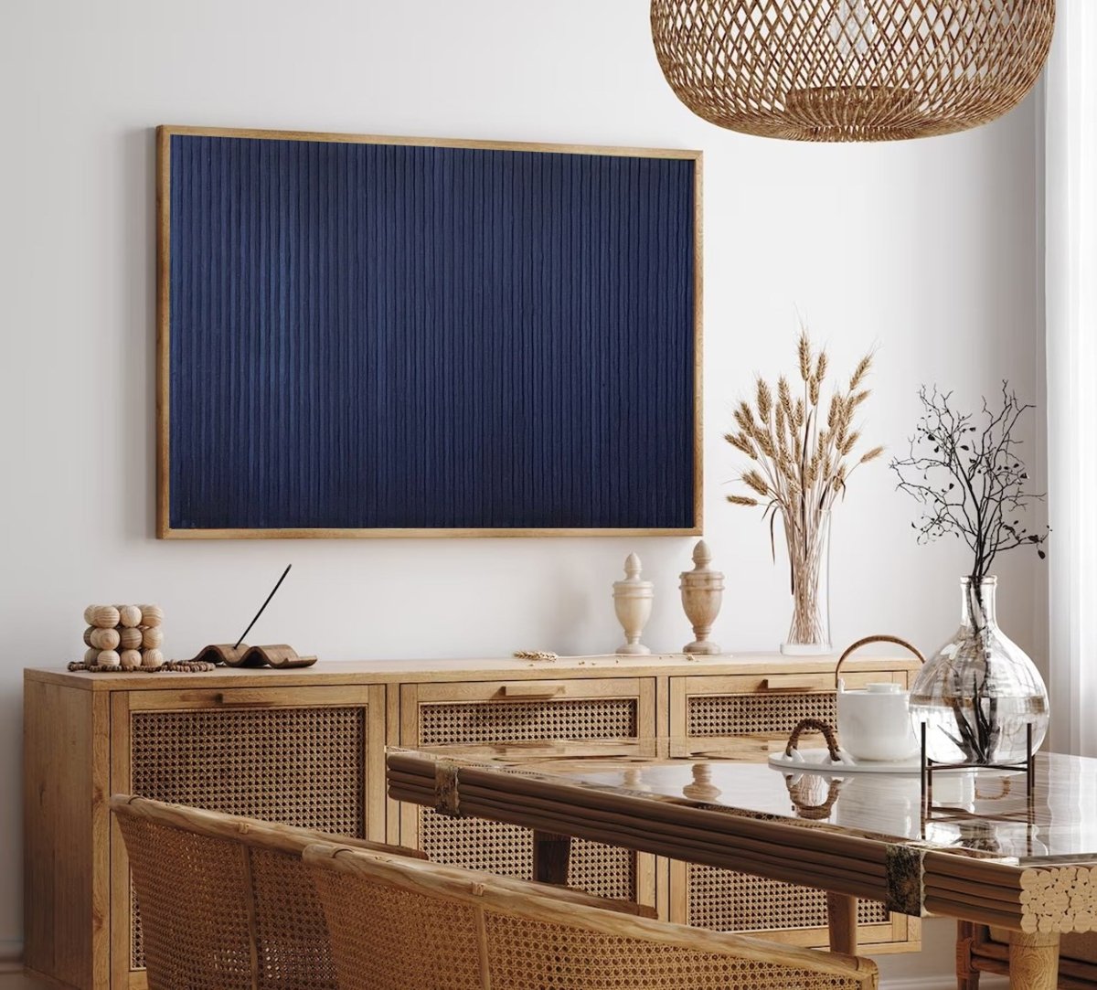 Deep Blue Minimalist Painting RAB100 - royalbrushart