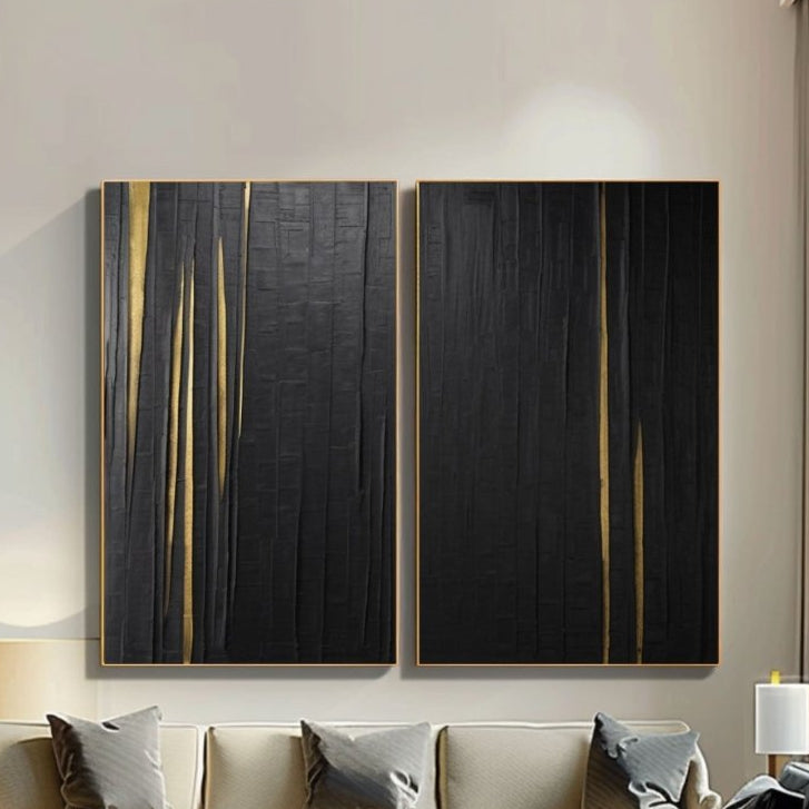 Abstract painting set of 2 RAB057 - royalbrushart