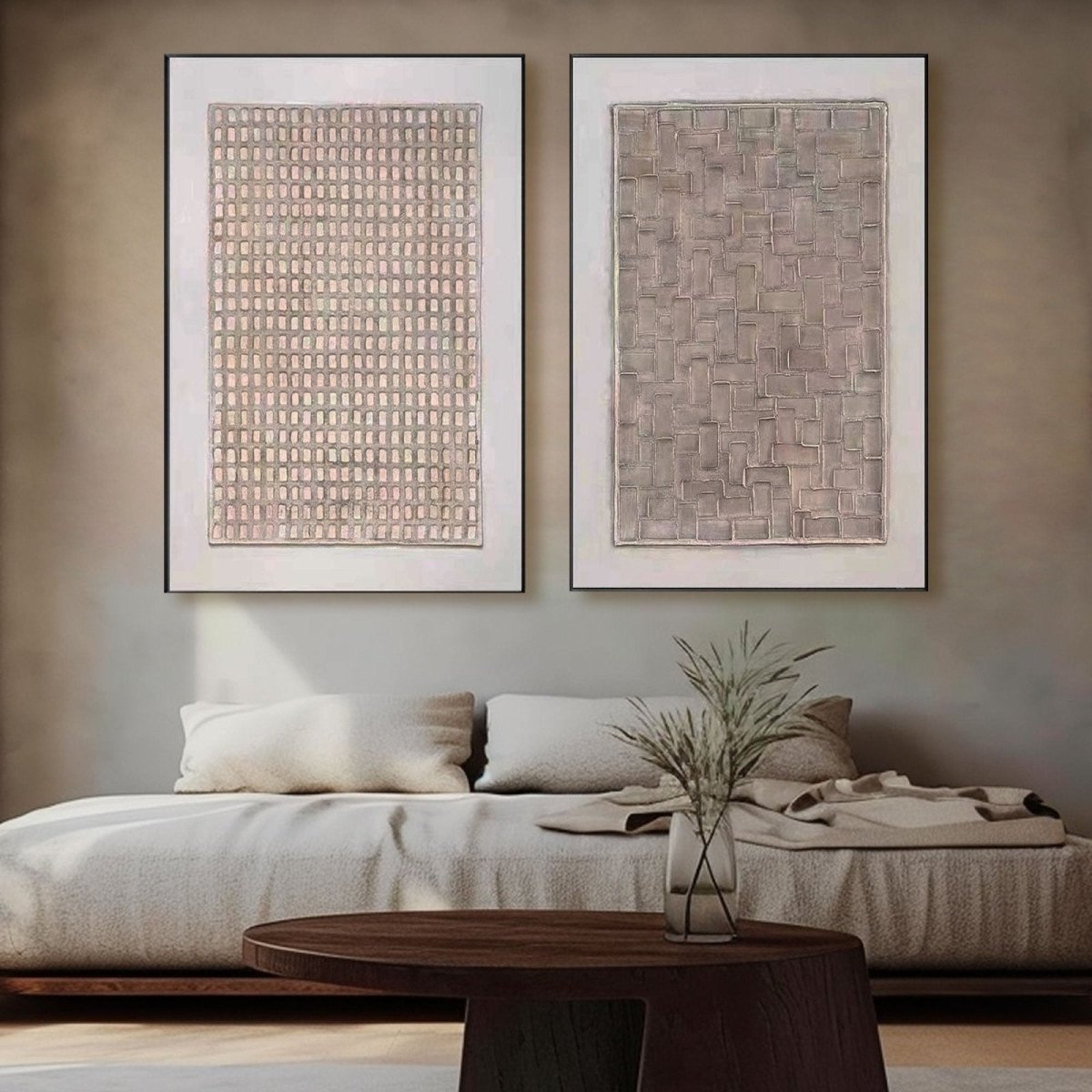 Abstract Painting Set Of 2 RAB790 - royalbrushart
