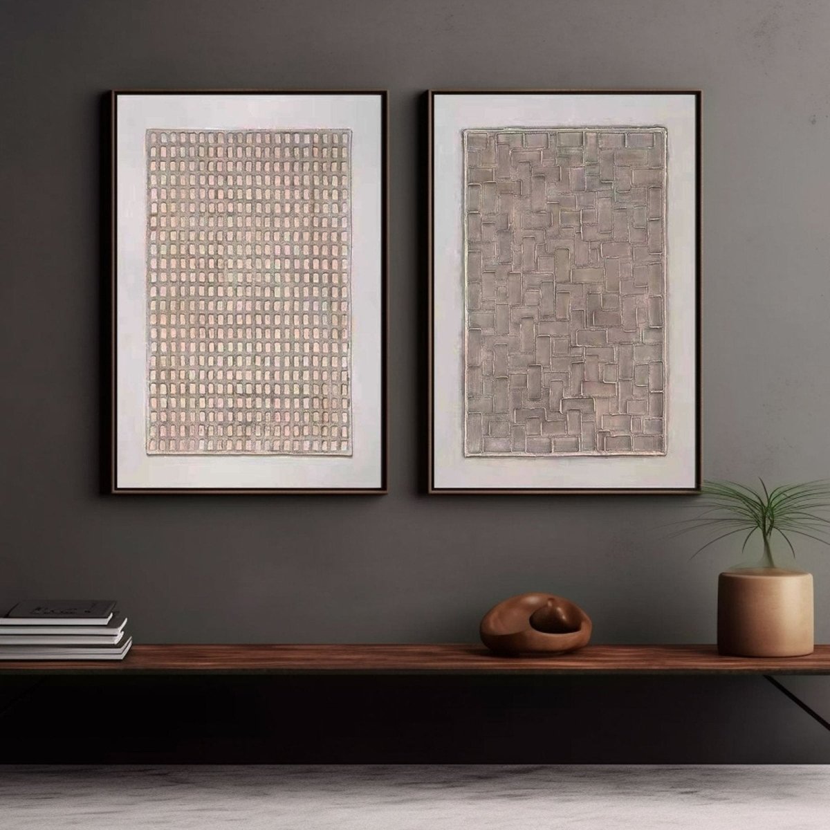 Abstract Painting Set Of 2 RAB790 - royalbrushart