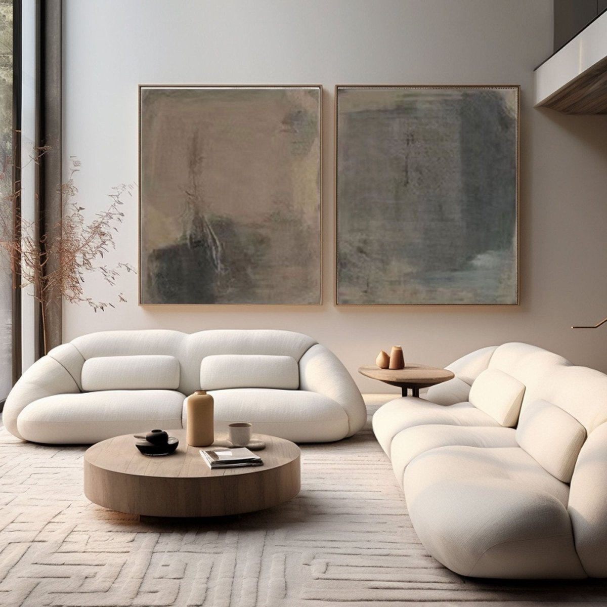 Abstract Painting Set Of 2 RAB762 - royalbrushart