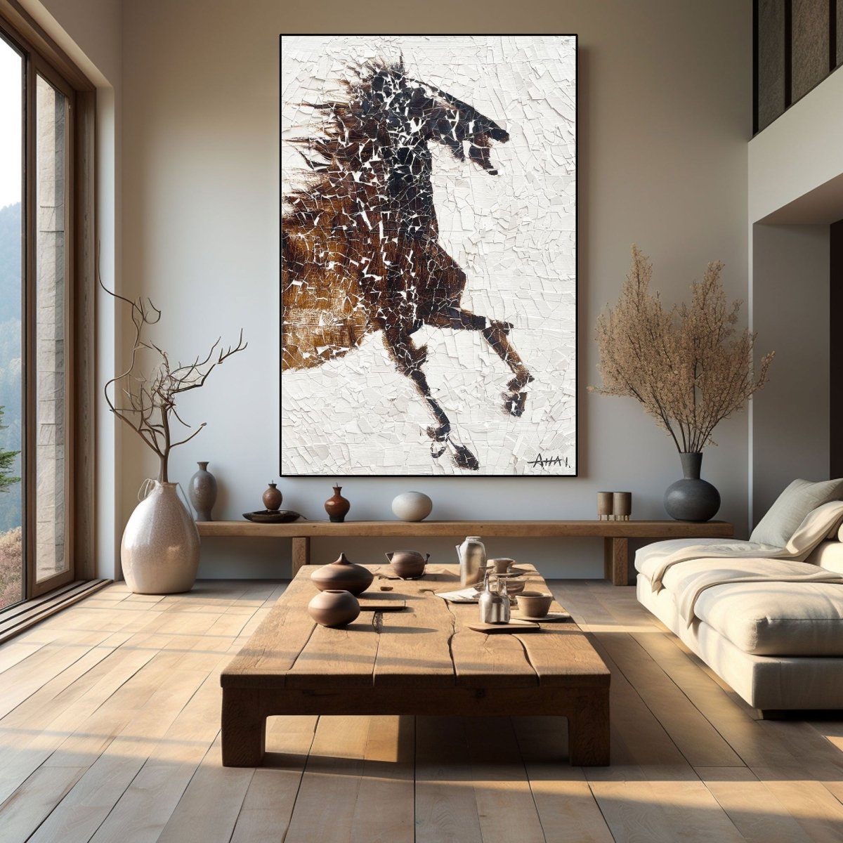 Plaster Art Horse Painting RAB541 - royalbrushart