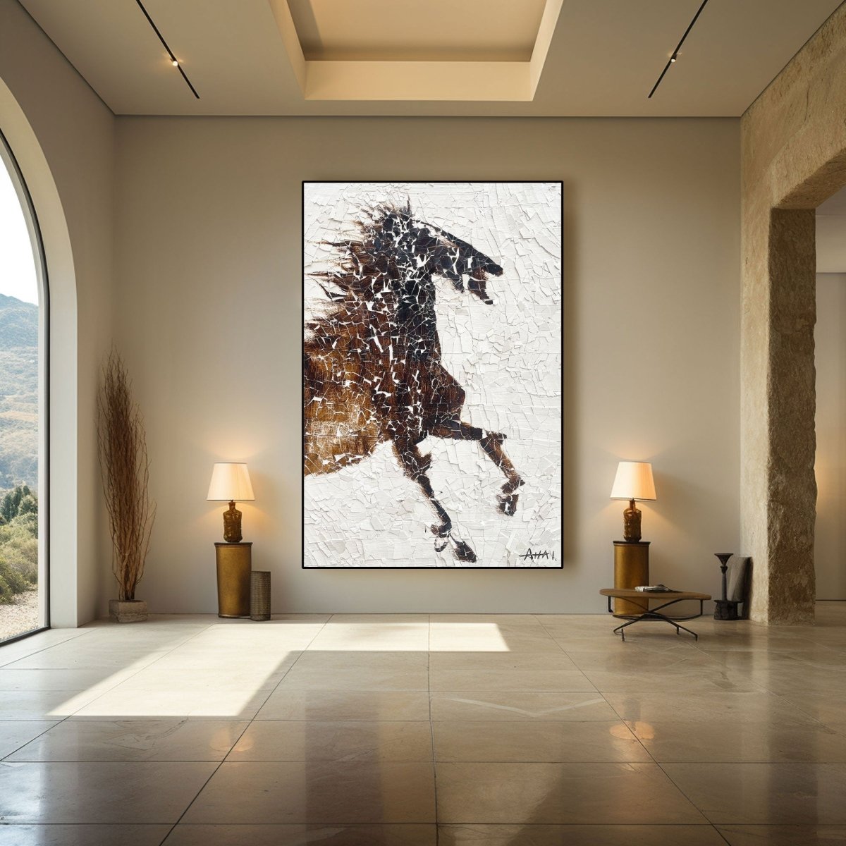 Plaster Art Horse Painting RAB541 - royalbrushart