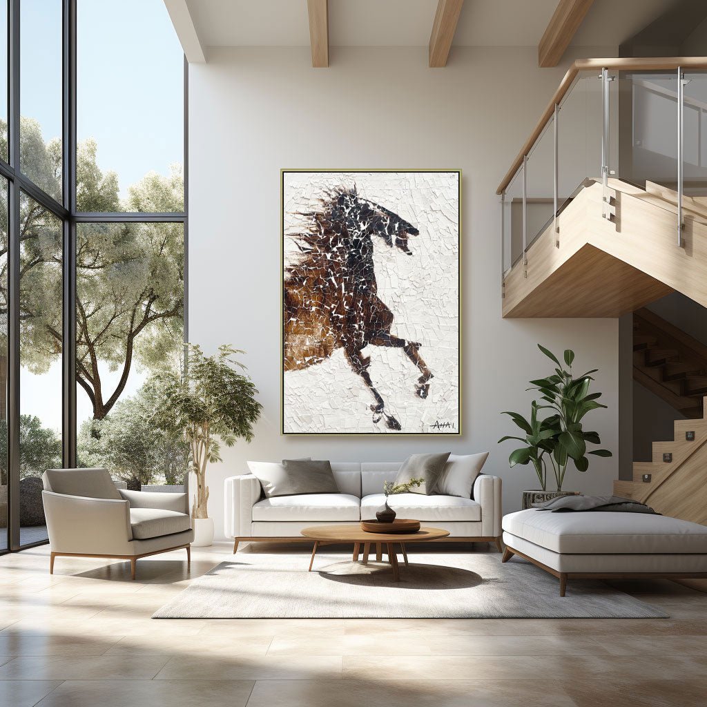 Plaster Art Horse Painting RAB541 - royalbrushart