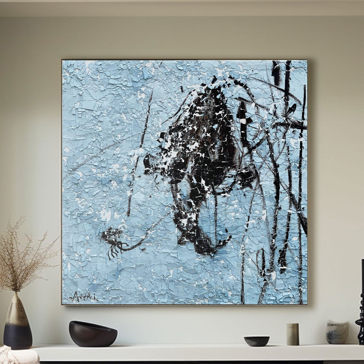 Plaster Art Texture Painting #LBV456