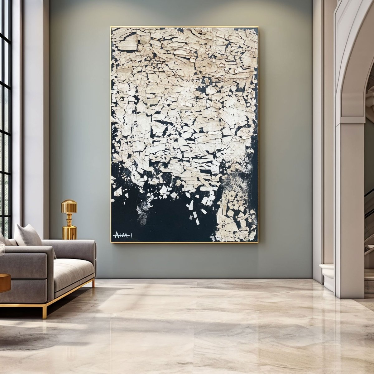 Plaster Art Textured Painting LRAB634 - royalbrushart