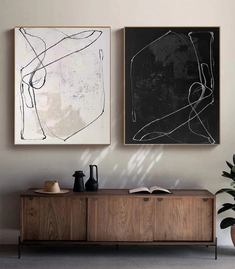 Abstract Painting Set Of 2 RAB735 - royalbrushart