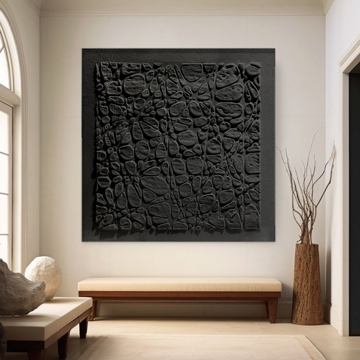 Plaster Art Texture Painting HBV210 - royalbrushart