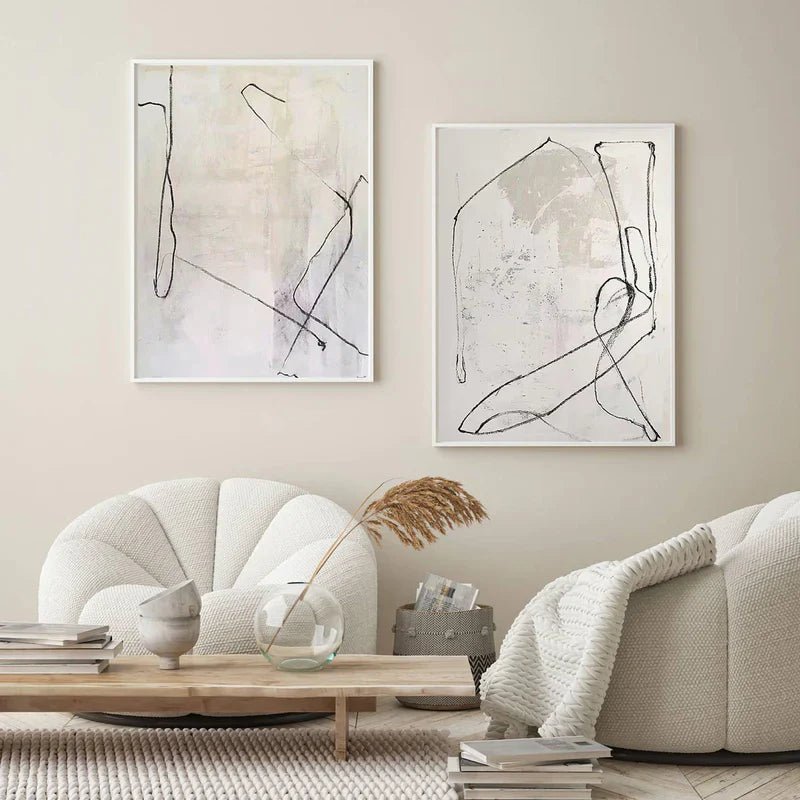 Contemporary Minimalist Art Set Of 2 RAB697 - royalbrushart