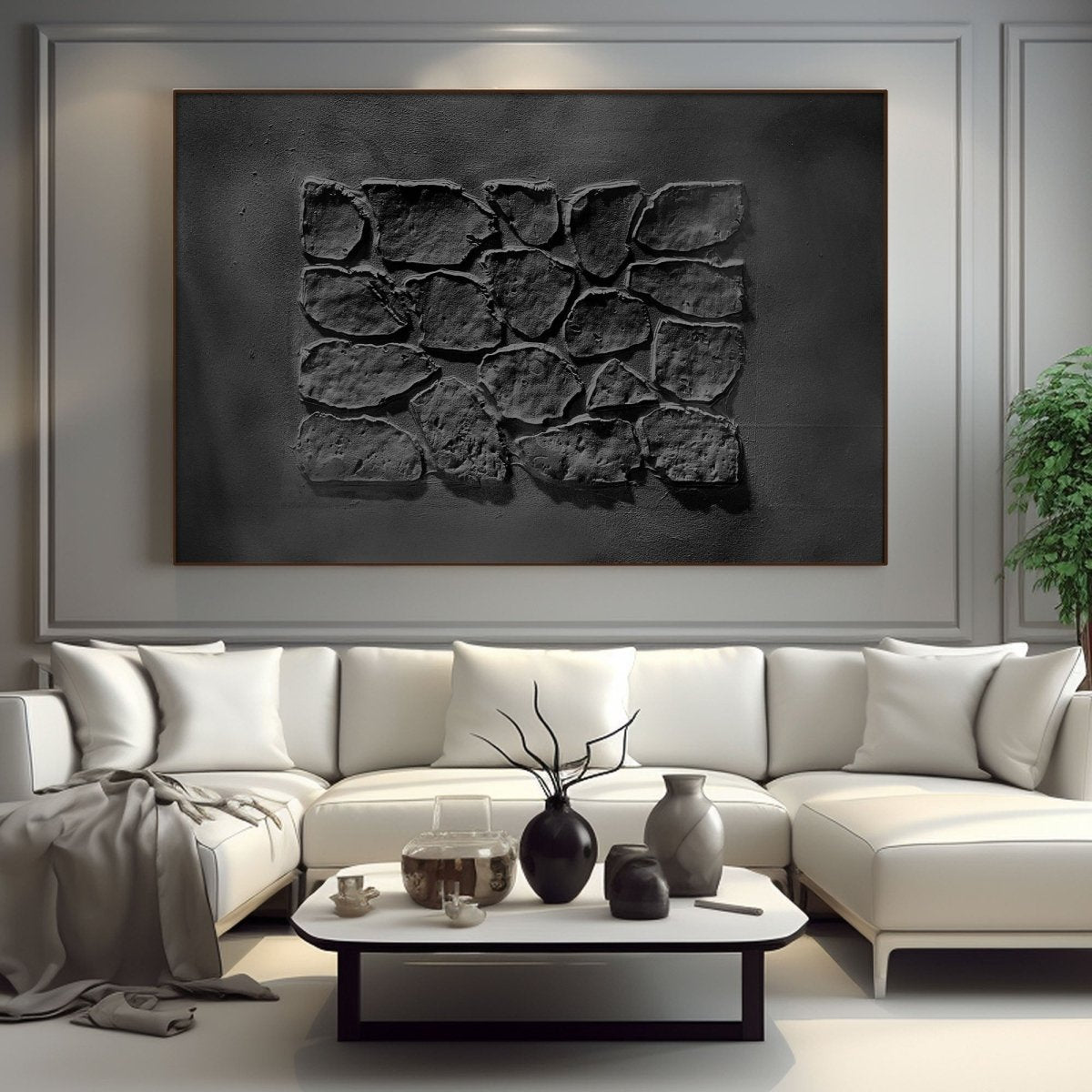 Plaster Art Texture Painting HBV219 - royalbrushart