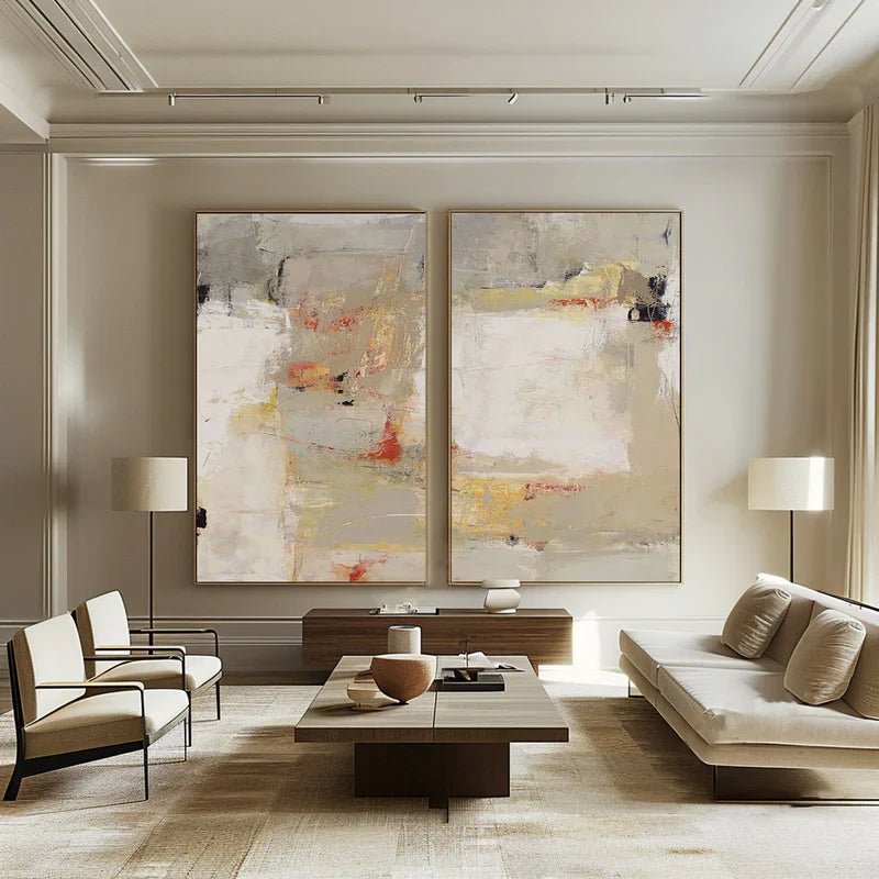 Abstract Painting Set Of 2 RAB713 - royalbrushart