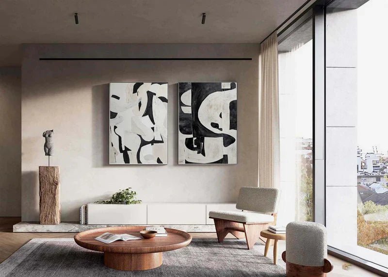 Abstract Painting Set Of 2 RAB725 - royalbrushart