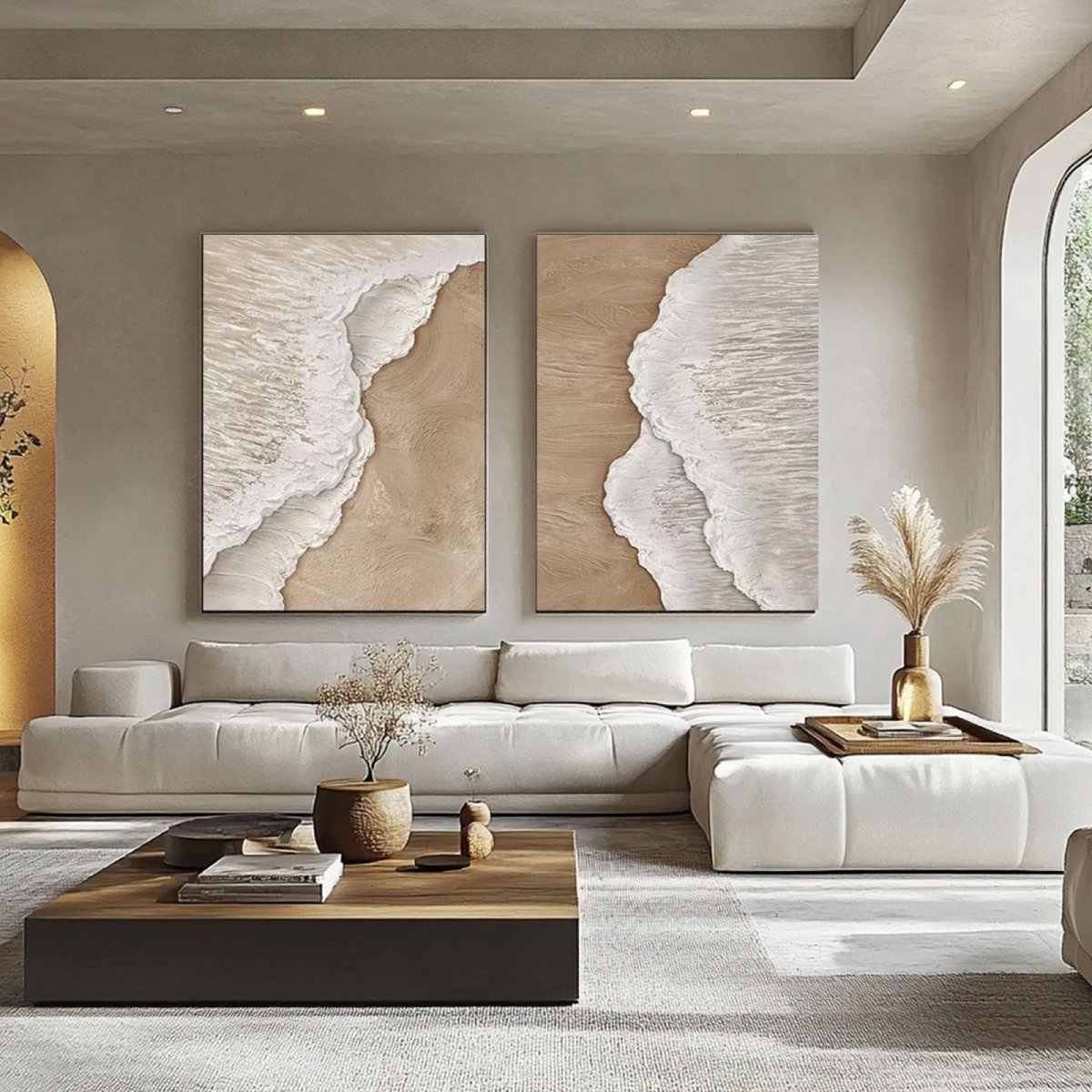 Abstract Painting Set Of 2 RAB653 - royalbrushart