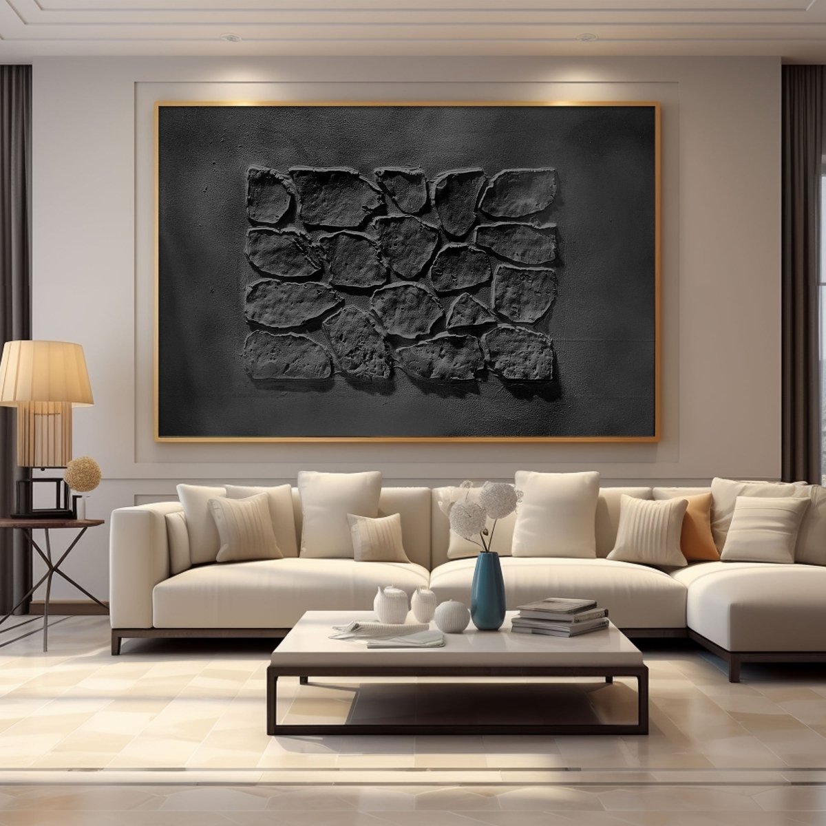 Plaster Art Texture Painting HBV219 - royalbrushart