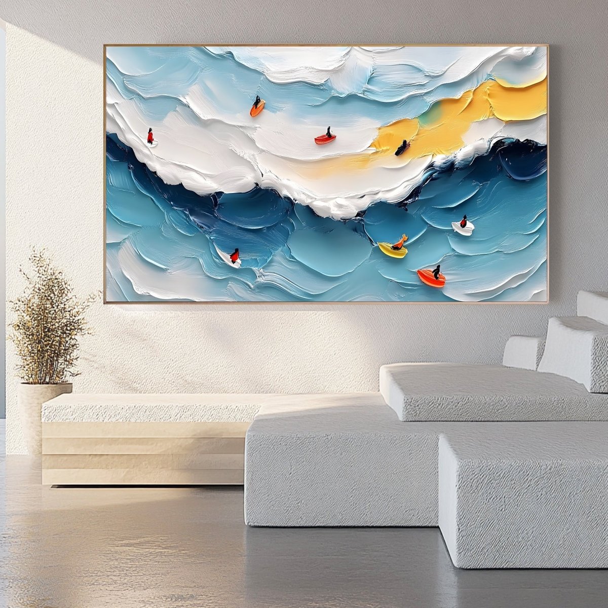 Textured Ocean Painting RAB597 - royalbrushart