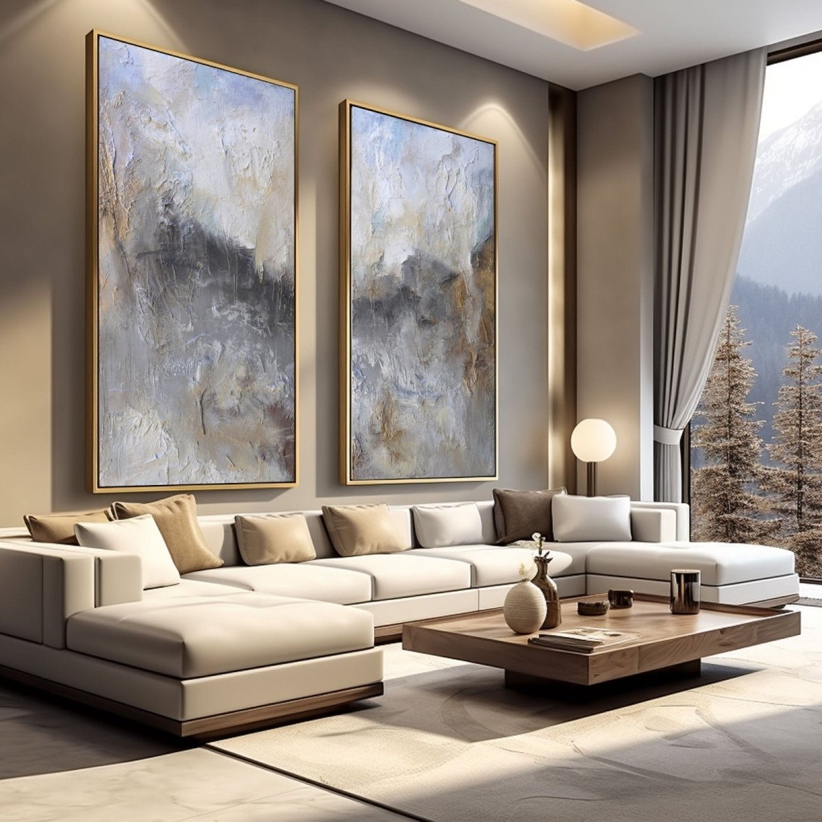 Abstract Painting Set Of 2 RAB652 - royalbrushart