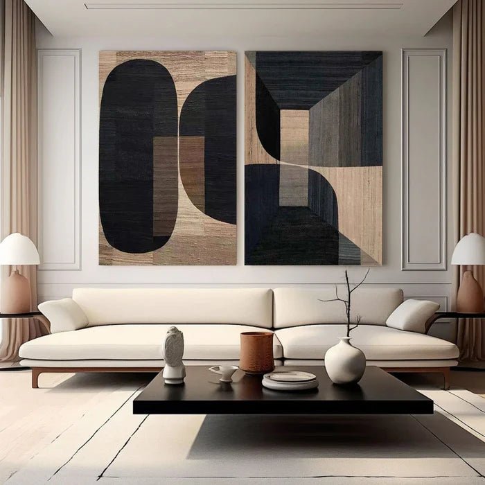 Abstract Painting Set Of 2 RAB644 - royalbrushart