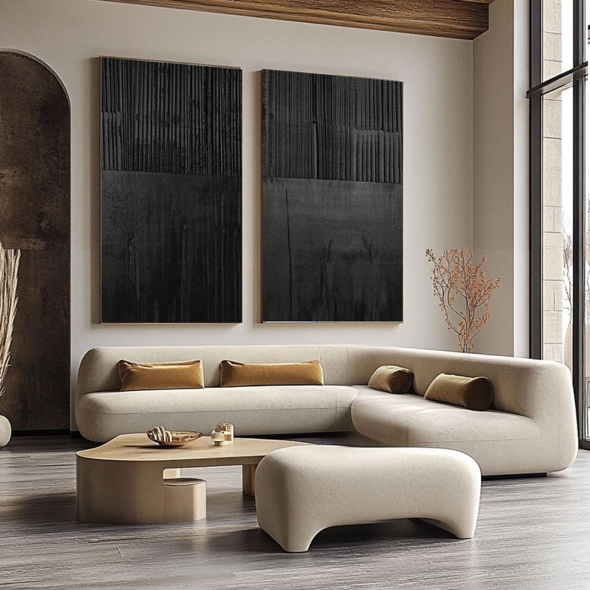 Abstract Painting Set Of 2 RAB649 - royalbrushart