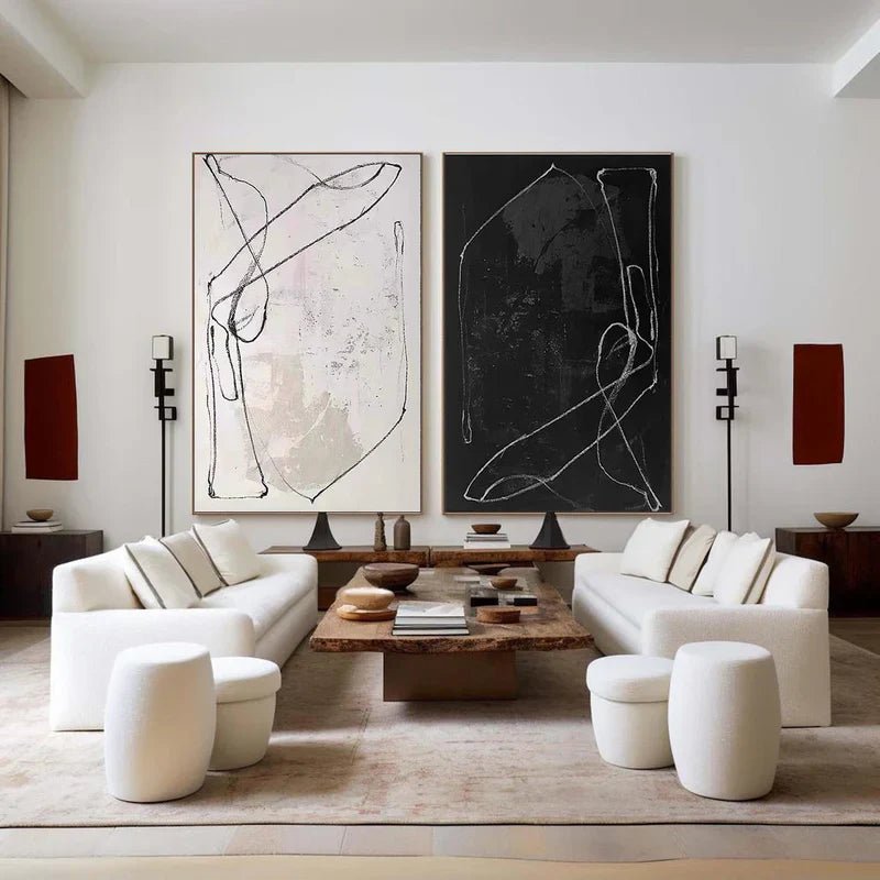 Abstract Painting Set Of 2 RAB735 - royalbrushart