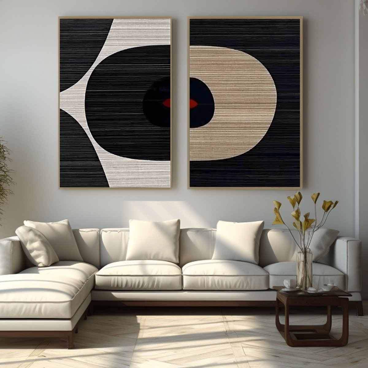 Abstract Painting Set Of 2 RAB345 - royalbrushart
