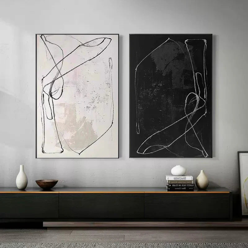 Abstract Painting Set Of 2 RAB735 - royalbrushart