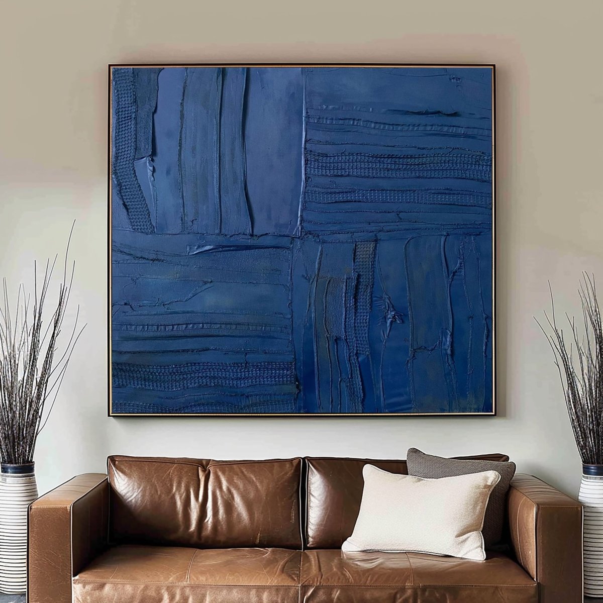 Blue Minimalist Art RAB103 - royalbrushart