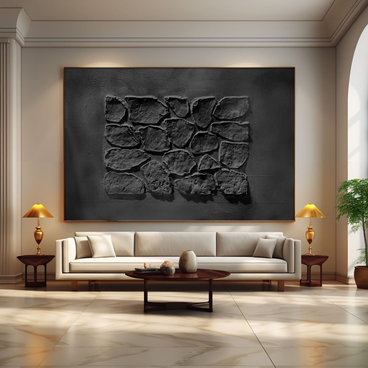 Plaster Art Texture Painting HBV219 - royalbrushart