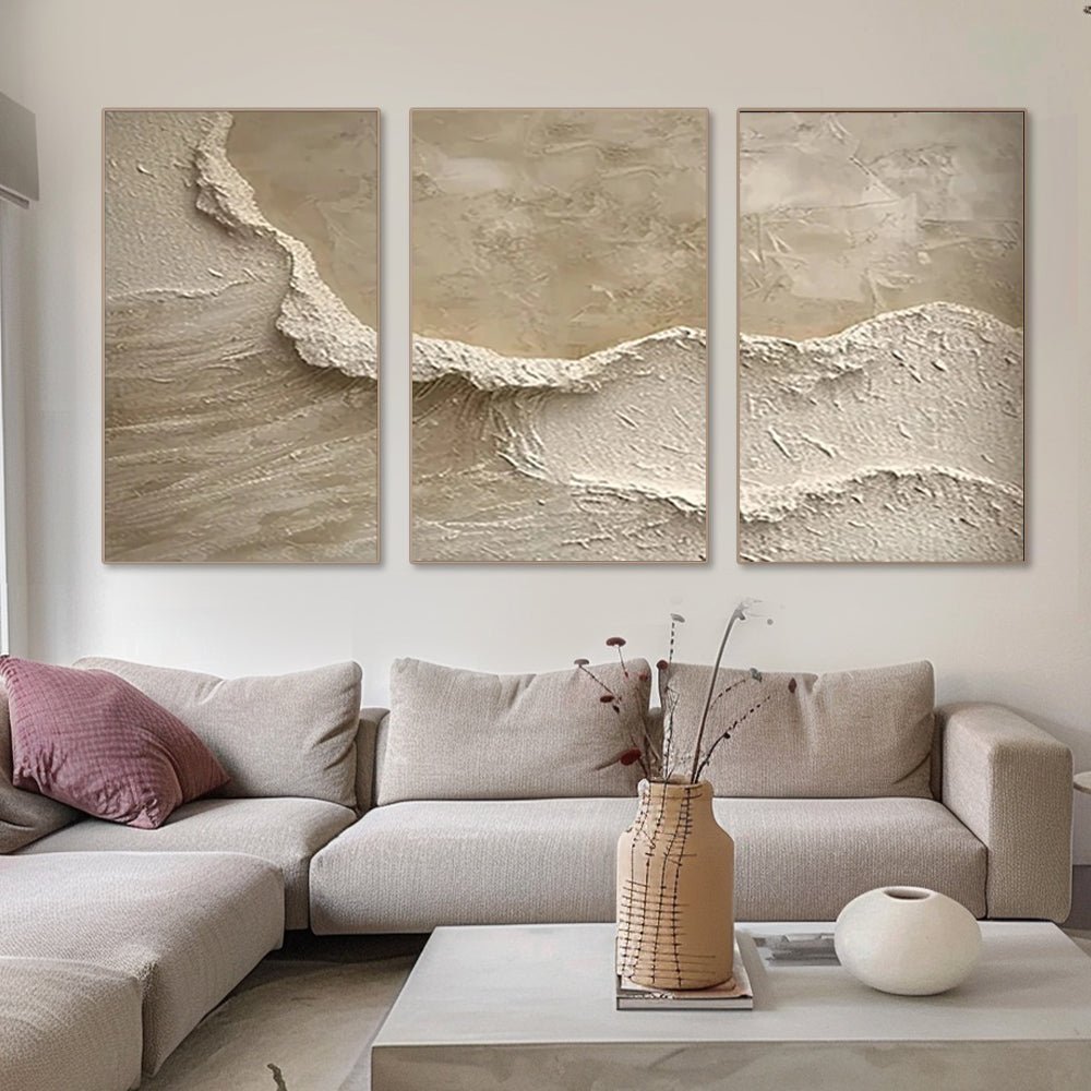 PLASTER ART Texture Painting SET OF 3 RAB982 - royalbrushart